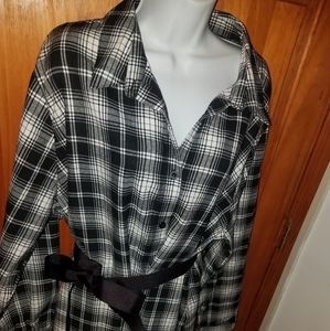 NEW Plus Size Flannel Shirt Dress